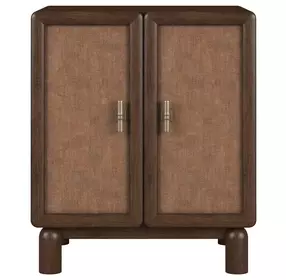 Verge Handcrafted Walnut 2 Door Nightstand