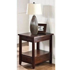 Crestline Cherry Chairside Table