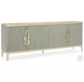 Caracole Tranquil And Coastal Silver Leaf Console Table
