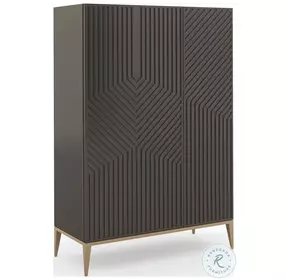 Out Of Line Dark Chocolate And Champagne Gold Tall Chest