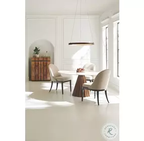 All Natural Rich Walnut And White Marble Dining Room Set