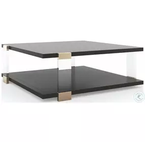 I'Ll Take The Corner Table Tuxedo Black And Whisper Of Gold Cocktail Table