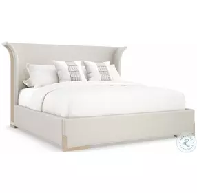 Beauty Sleep Woodland Gray King Upholstered Panel Bed