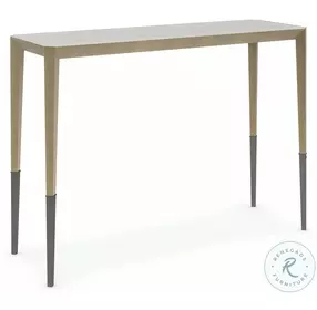 Perfect Together Brushed Antique Brass Short Console Table