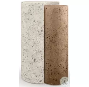 Sun And Moon Travertine And Brazen Bronze Spot Table