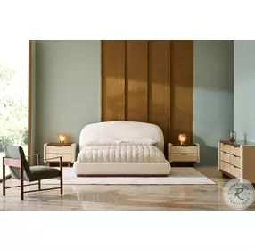Botero Ivory Melange Performance Boucle Upholstered Bedroom Set