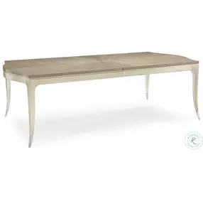 Luxury Moonlit Sand and Soft Silver Leaf Extendable Dining Table
