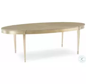 A House Favorite Smoke And Taupe Silver Leaf Extendable Dining Table