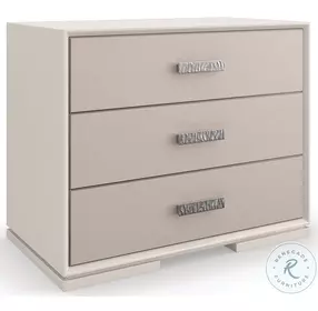 Lining Almond Milk Silver Nightstand