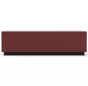 Cocktail Couture Rouge Red Gloss and Black Rectangular Cocktail Table