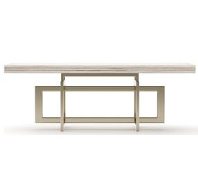 Wish You Were Here Sandstone and Whisper of Gold 48" Rectangular Cocktail Table