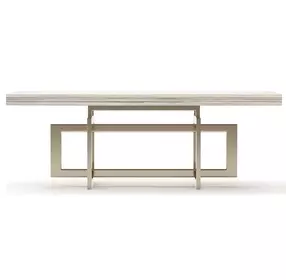 Wish You Were Here Sandstone and Whisper of Gold 48" Rectangular Cocktail Table