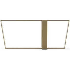 Counter Balance Brushed Gold and Smoked Bronze Glass Top Console Table
