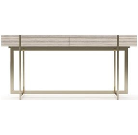 Wish You Were Here Sandstone and Whisper of Gold 60" Console Table