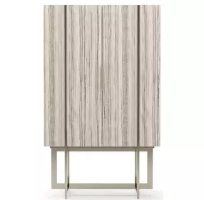Wish You Were Here Sandstone and Whisper of Gold 2 Door Bar Cabinet