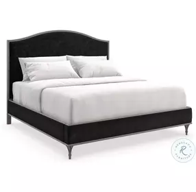 Fontainebleau Sea Smoke Leaf Upholstered King Platform Bed