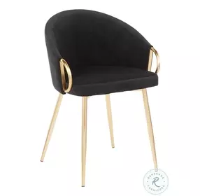 Claire Black Velvet Chair