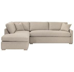 Clara Gray 112" Slim Arm Sleeper Queen LAF Sectional