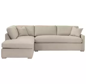 Clara Gray 112" Slim Arm Sleeper Queen LAF Sectional