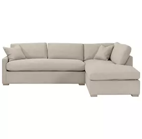 Clara Gray 112" Slim Arm Sleeper Queen RAF Sectional