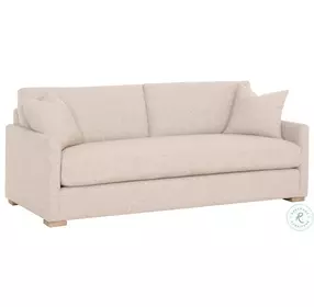 Clara Stone Basketweave Performance Fabric 86" Slim Arm Sofa