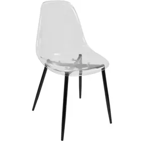 Clara Black And Clear Dining Chair Set of 2