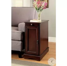 Lilith I Cherry Side Table With USB