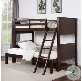 Stamos Walnut Twin Over Full Bunk Bed