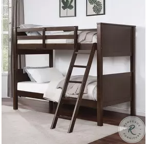 Stamos Walnut Twin Over Twin Bunk Bed