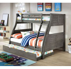 Hoople Gray Twin Over Full Bunk Bed