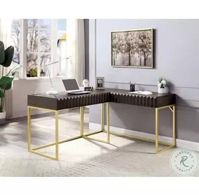 Freiburg Walnut Lift Top Corner Desk