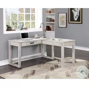 Galarga Antique White Lift Top Corner Desk