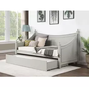 Lycoris Light Gray Twin Daybed with Trundle