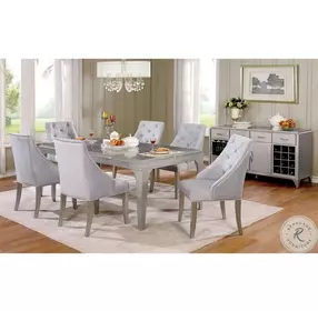 Diocles Silver Rectangular Dining Room Set