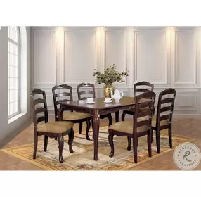 Townsville Dark Walnut 60" Rectangular Leg Dining Room Set