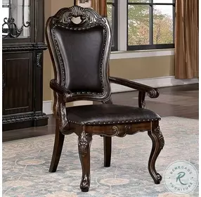 Lombardy Dark Brown Arm Chair Set Of 2