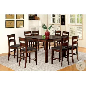 Dickinson Dark Cherry Square Extendable Counter Height Dining Room Set