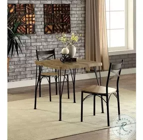 Slingsbury Gray And Dark Bronze 3 Piece Dining Set