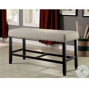 Sania Antique Black Counter Height Bench