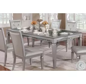 Alena Silver Extendable Dining Table