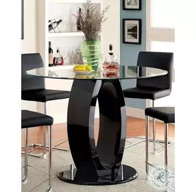 Lodia Black Round Counter Height Dining Table