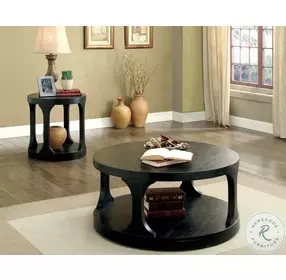 Carrie Antique Black Occasional Table Set