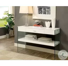 Raya White Sofa Table