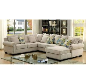 Skyler Beige 125" 3 Piece Sectional