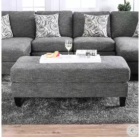 Lowry Gray Ottoman