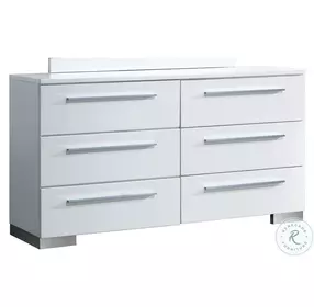Clementine Smooth White Dresser