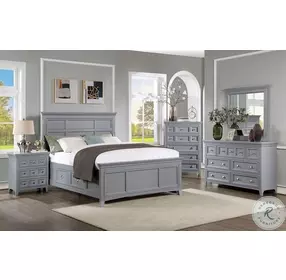 Castlile Gray Storage Platform Bedroom Set