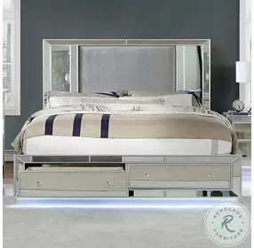 Belladonna Silver Queen Storage Platform Bed