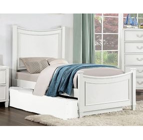 Lycoris White Twin Poster Bed