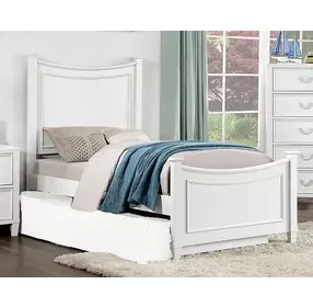 Lycoris White Twin Poster Bed